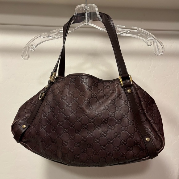 GUCCI 🤎☀️🤎 Authentic Abbey Guccissima Diagonal GG Hobo - Picture 16 of 16